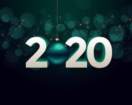3d style 2020 text design new year backgroundのイラスト素材