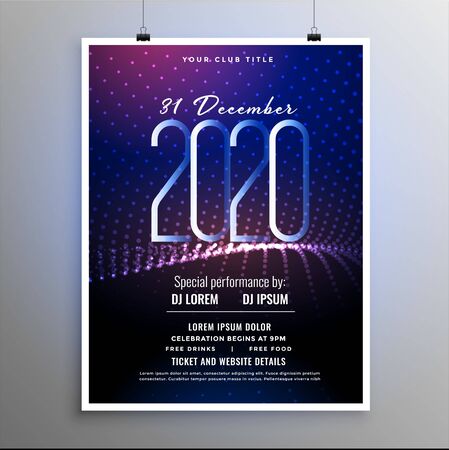 2020 new year celebration invitation party greeting designのイラスト素材