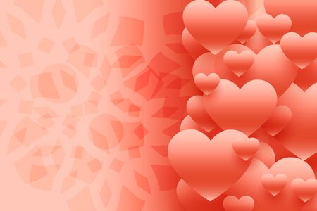lovely 3d heartsbackground with text spaceのイラスト素材