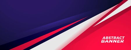 sports style banner design in red and purple colorsのイラスト素材