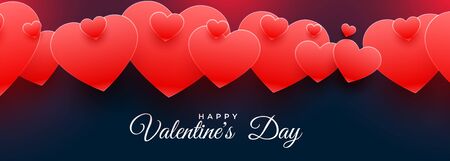 attractive red love hearts for valentines dayのイラスト素材