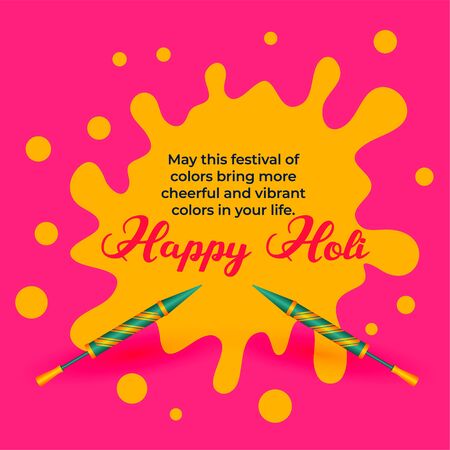 indian happy holi wishes greeting background designのイラスト素材