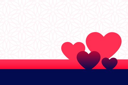 clean hearts background design with text spaceのイラスト素材