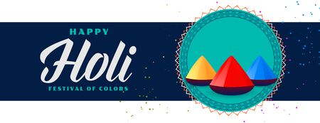 happy holi festival celebration banner wishes designのイラスト素材