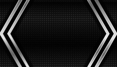 dark carbon fiber and metal geometric backgroundのイラスト素材