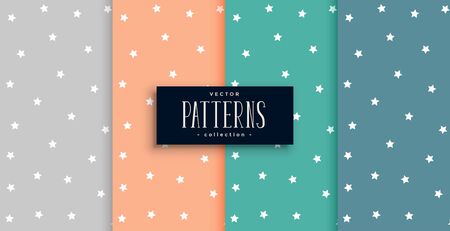 cute stars pattern set design in many colors
