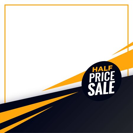 half price sale background with text spaceのイラスト素材