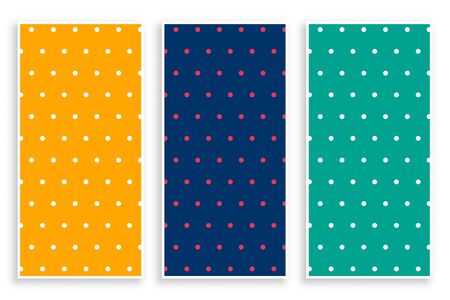polka dots pattern vertical banners set designのイラスト素材