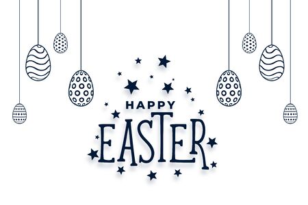 happy easter eggs festival card design backgroundのイラスト素材