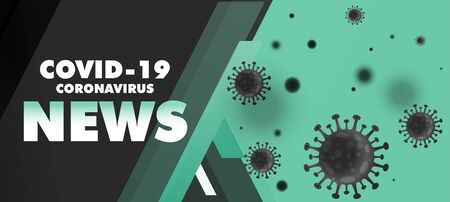 covid-19 coronavirus news updates banner concept designのイラスト素材