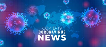 covid-19 coronavirus news and updates banner conceptのイラスト素材