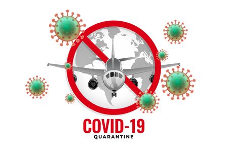 airplane stopped from flying due to coronavirus outbreakのイラスト素材