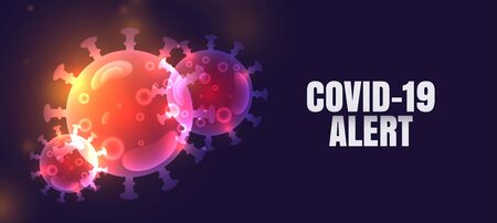 novel coronavirus covid-19 pandemic alert banner designのイラスト素材