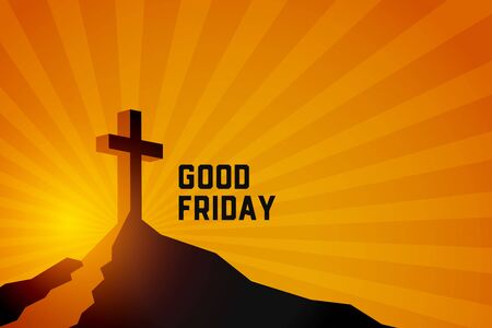 good friday resurrection of jesus christ scene backgroundのイラスト素材