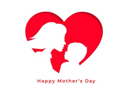 happy mothers day love background with heartのイラスト素材