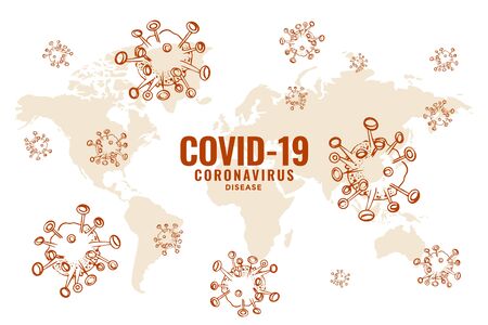 covid19 coronavirus global spread outbreak background designのイラスト素材
