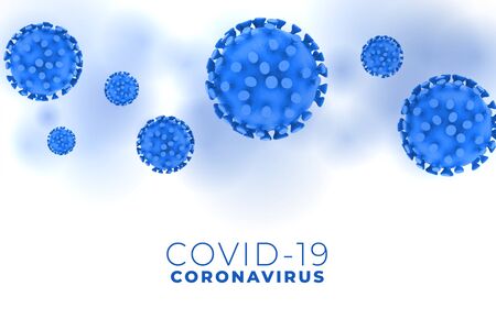 3d covid19 coronavirus spread blue virus background designのイラスト素材
