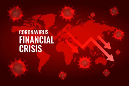 covid19 coronavirus global economy downfall arrow backgroundのイラスト素材