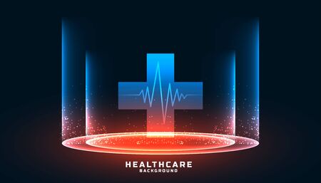 health care and medical background with cross symbolのイラスト素材