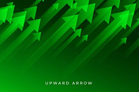 green business growth arrow showing upward trendのイラスト素材