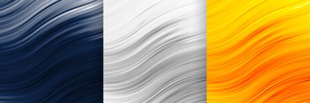 abstract wave lines shiny background in three colorsのイラスト素材