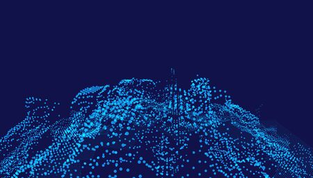 digital background with glowing tech particles designのイラスト素材