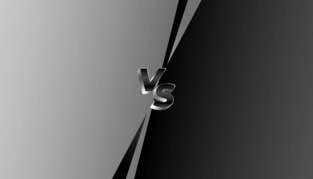 gray and black versus vs challenge bannerのイラスト素材