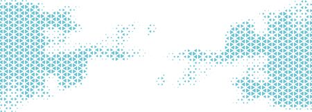 abstract white and blue triangle halftone pattern bannerのイラスト素材