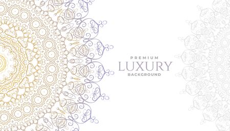 luxury white mandala decoration background template designのイラスト素材
