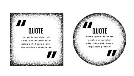 square and circle quote frames design setのイラスト素材