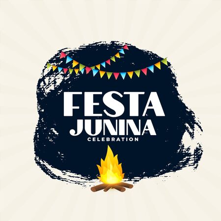 festa junina brazilian festival poster background designのイラスト素材