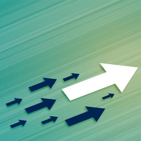 leadership business growth arrow moving in forward directionのイラスト素材