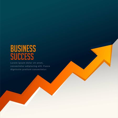 business success growth arrow with upward arrowのイラスト素材