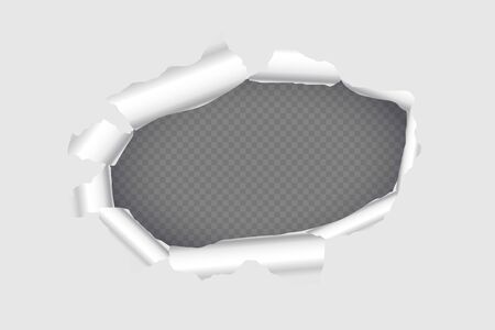 torn hole page paper sheet background designのイラスト素材