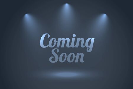 coming soon background with focus spot lightsのイラスト素材