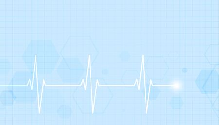 healthcare and medical background with heartbeat lineのイラスト素材