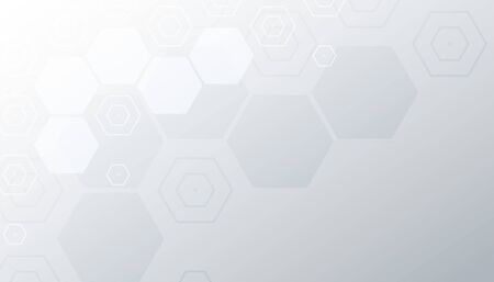 gray white background with hexagonal shape designのイラスト素材