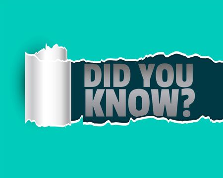 did you know background in torn paper styleのイラスト素材