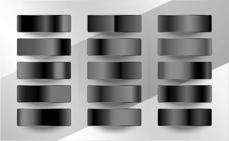 dark and black gradients swatches in matte finishのイラスト素材