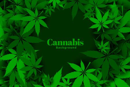 green marijuana or cannabis leaves background designのイラスト素材