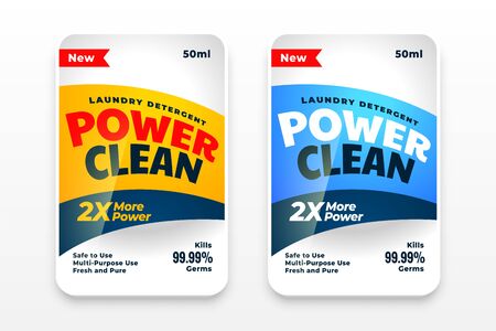 detergent or disinfectant cleaner labels set designのイラスト素材