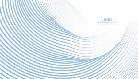 abstract blue wavy lines flowing background designのイラスト素材
