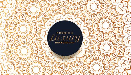 luxury golden mandala pattern background design templateのイラスト素材