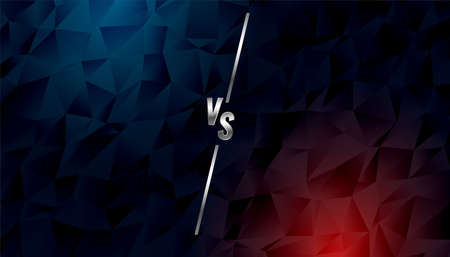 low poly style vs versus banner designのイラスト素材