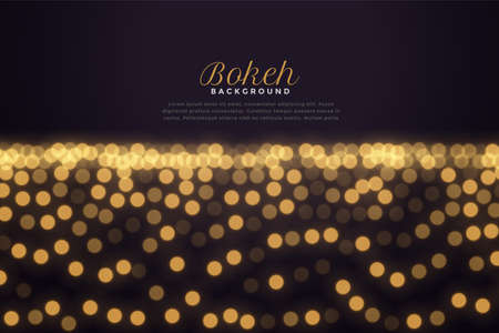 beautiful golden bokeh light effect background designのイラスト素材