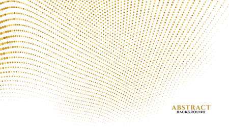 white background with golden particle dots designのイラスト素材