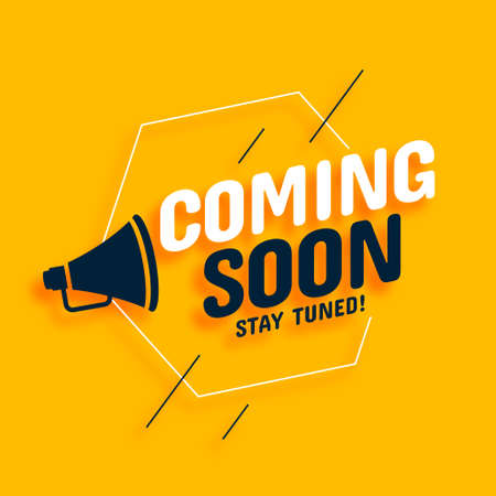 coming soon background with megaphone designのイラスト素材
