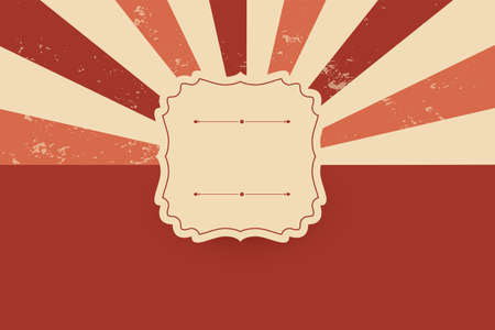 retro rays sunburst background in classic colors designのイラスト素材