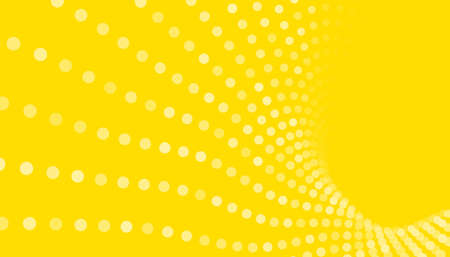 yellow background with circle dots pattern designのイラスト素材
