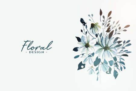 beautiful watercolor floral flower decorative background designのイラスト素材